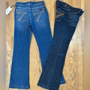 7FAMK DOJO JEANS 28x33” (jeans on the left)